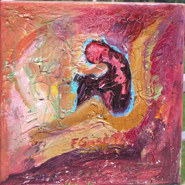 Florina Gaspar: 'Meditation', 2009 Acrylic Painting, Abstract Figurative. Artist Description:  painting on canvas ...