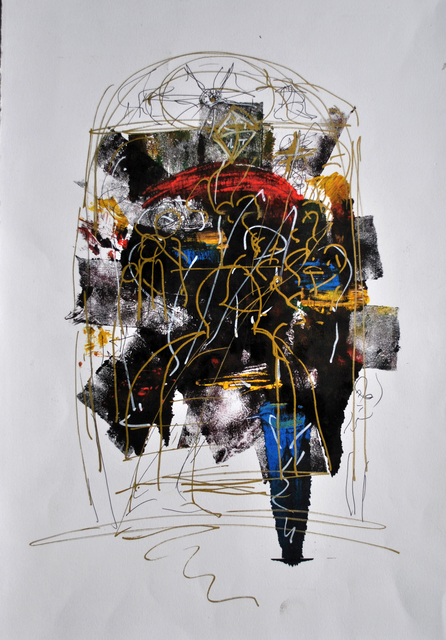 Artist Florina Gaspar. 'The Gate' Artwork Image, Created in 2012, Original Mixed Media. #art #artist