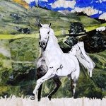 White horse By Nazir Khasanov