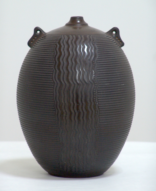Mikhail Fomiryakov  'Vase Waterfall', created in 2000, Original Ceramics Handbuilt.