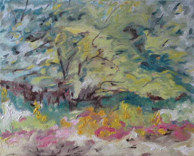 Francois Fournier  'The Apple Tree In August ', created in 2012, Original Painting Oil.