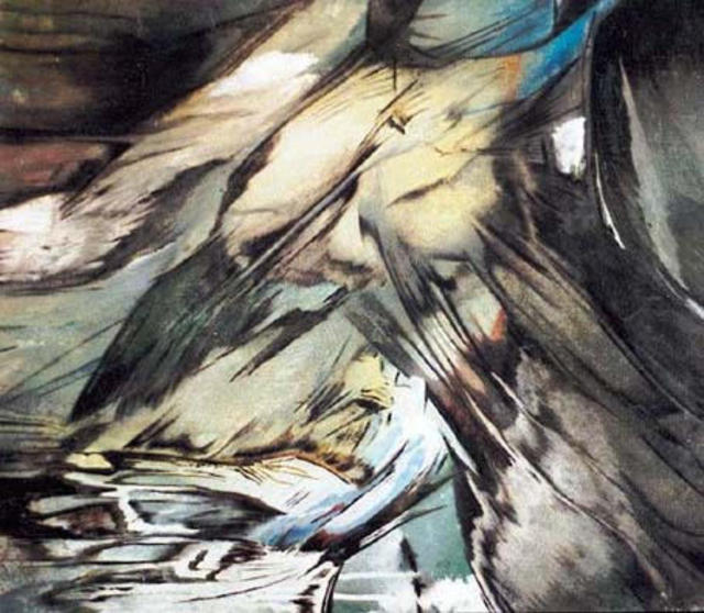 Franziska Turek  'Against Storm', created in 1998, Original Painting Acrylic.