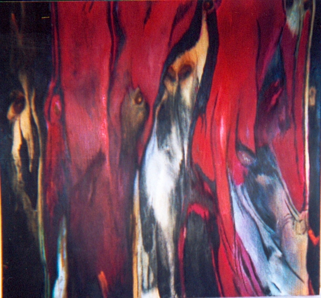 Artist Franziska Turek. 'Occult Life In Red' Artwork Image, Created in 2002, Original Painting Acrylic. #art #artist