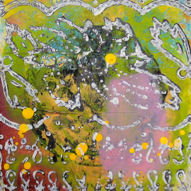 Jose Freitascruz: 'canang bali 11', 2007 Acrylic Painting, World Culture. 