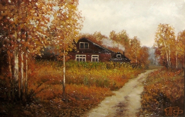 Artist Tatiana Fruleva. 'Autumn' Artwork Image, Created in 2012, Original Painting Oil. #art #artist