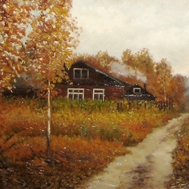 Tatiana Fruleva: 'Autumn', 2012 Oil Painting, nature. Artist Description: Autumn landscape in the style of an ideal of realism. The picture has a warm, positive energy and gives a therapeutic effect....