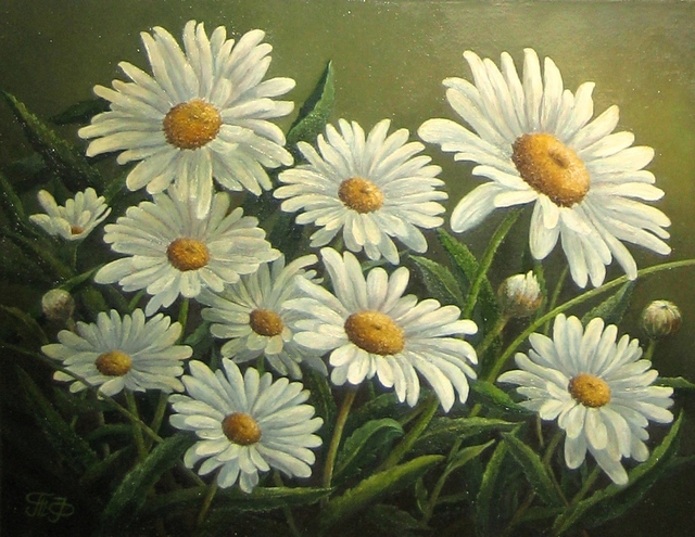 Tatiana Fruleva  'Chamomile', created in 2014, Original Painting Oil.