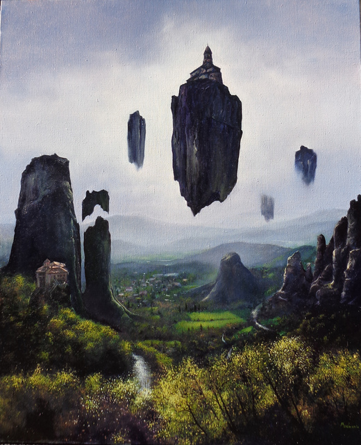 Artist Gabriel Bodnariu. 'Meteora' Artwork Image, Created in 2015, Original Painting Oil. #art #artist