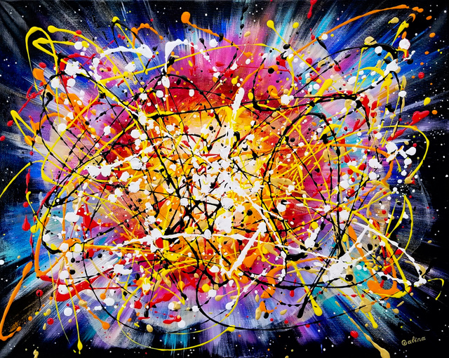 Artist Galina Victoria. 'Supernova Xtrm2i' Artwork Image, Created in 2020, Original Printmaking Giclee - Open Edition. #art #artist