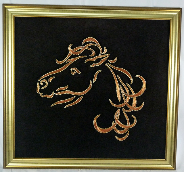 Artist Celal Ilhan. 'Copper Horse' Artwork Image, Created in 2012, Original Mixed Media. #art #artist