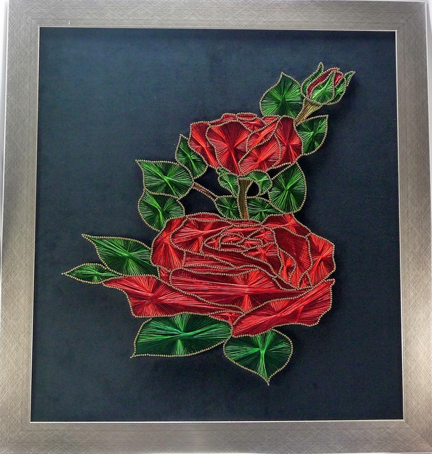 Artist Celal Ilhan. 'Red Rose ' Artwork Image, Created in 2012, Original Mixed Media. #art #artist