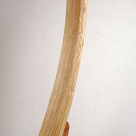 Gary Brown: 'Tusk', 2004 Wood Sculpture, Abstract. Artist Description:   Laminated Baltic Birch and Cherry, with Bubinga base, inlayed ball bearing, wood sculpture  ...