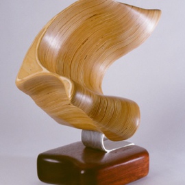 Gary Brown: 'Vortex', 2001 Wood Sculpture, Abstract. Artist Description: Vortex is made from laminated and carved Baltic Birch, with Paduk and aluminum...
