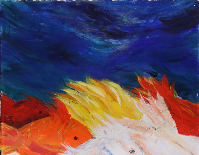 Deborah Brown  'Life In The Gulf Stream', created in 2012, Original Painting Acrylic.