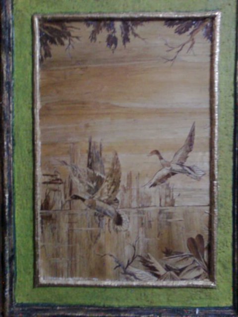 Gaya Wijaya  'Unique Painting The View Of Lake', created in 1999, Original Mixed Media.
