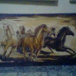 Unique Painting A Group Of Wild Horses , Gaya Wijaya