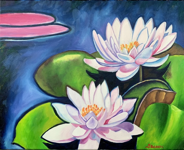 Gerardo Bolanos  'Lotus', created in 2019, Original Painting Oil.