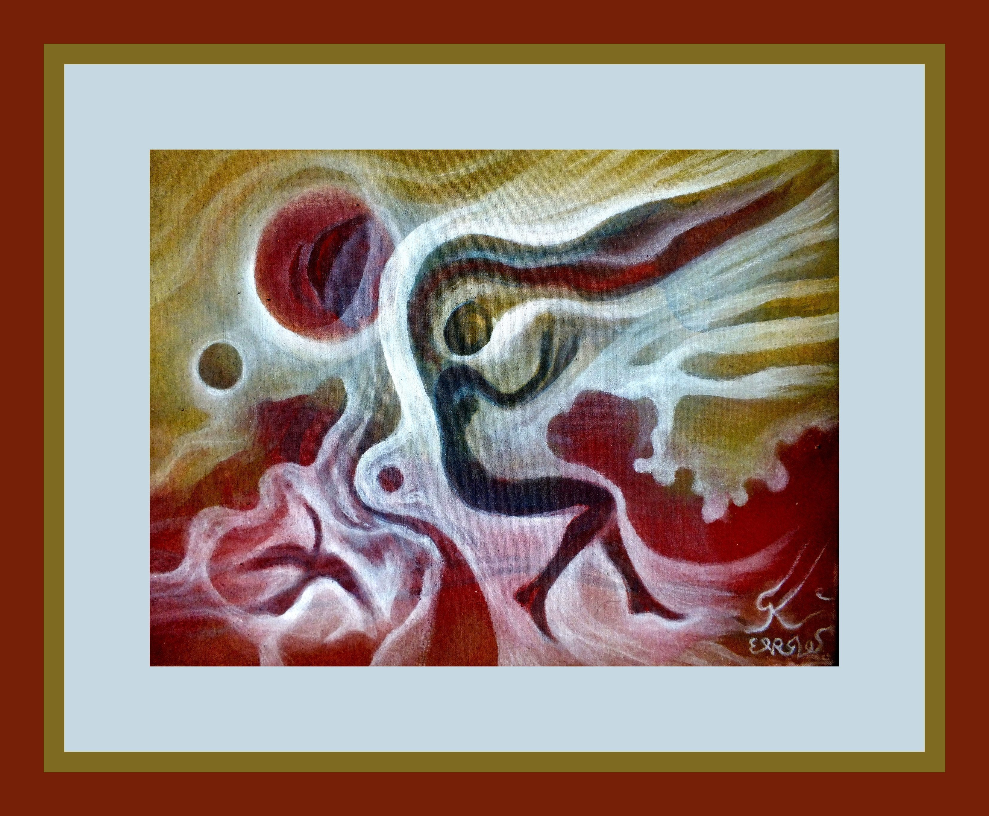 George Katevenis: 'Virgo wind', 2020 Mixed Media, Abstract Figurative. EARLY IN THE MORNING WHEN THE WIND IS MIXED WITH THE AWAKENING EARTH THE MIND FACES THE FORM ANEW.  mix mediaon CANVAS ...