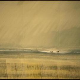 George Oommen: 'end of summer', 1995 Oil Painting, Landscape. 