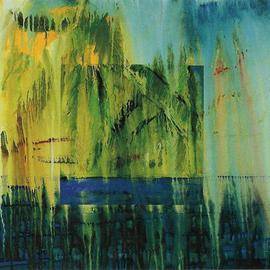 George Oommen: 'kerala altered reflections', 2002 Acrylic Painting, Landscape. 