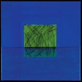 George Oommen: 'kerala blue landscape', 2002 Acrylic Painting, Landscape. 