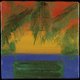 George Oommen: 'kerala minature series 1', 2002 Acrylic Painting, Landscape. 