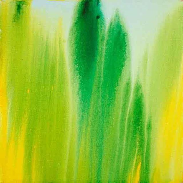 Artist George Oommen. 'Palm Green' Artwork Image, Created in 2004, Original Drawing Charcoal. #art #artist