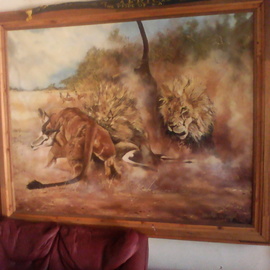 lion kill By Gerald De Jongh
