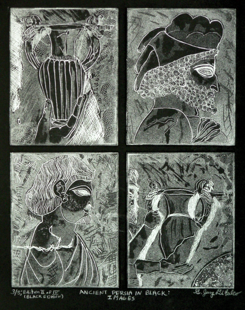 Artist Jerry  Di Falco. 'ANCIENT PERSIA IN BLACK' Artwork Image, Created in 2015, Original Digital Art. #art #artist
