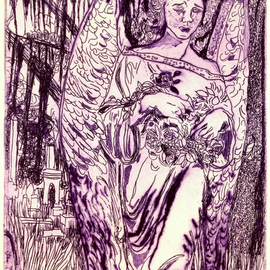 Angel Tomb in Violet By Jerry  Di Falco