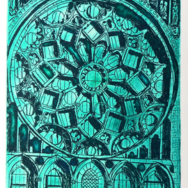 CHARTRES WINDOW EMERALD AT NORTH By Jerry  Di Falco