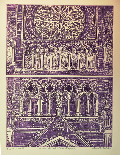 Artist Jerry  Di Falco. 'Cathedral Notre Dame D Amiens' Artwork Image, Created in 2013, Original Digital Art. #art #artist