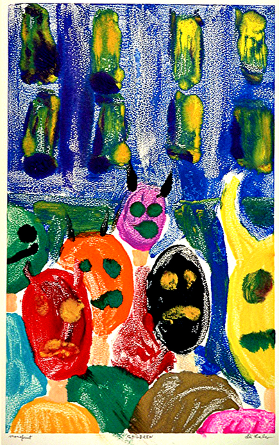 Jerry  Di Falco  'Children', created in 2009, Original Watercolor.