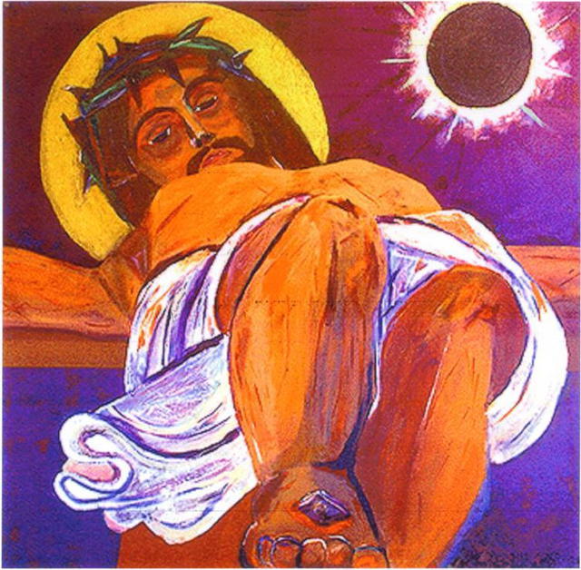 Artist Jerry  Di Falco. 'Crucifixion Altar Painting' Artwork Image, Created in 2008, Original Digital Art. #art #artist