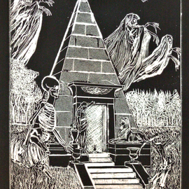 GRAVE AND SPIRITS IN NEW ORLEANS AT BRUNSWIG TOMB By Jerry  Di Falco