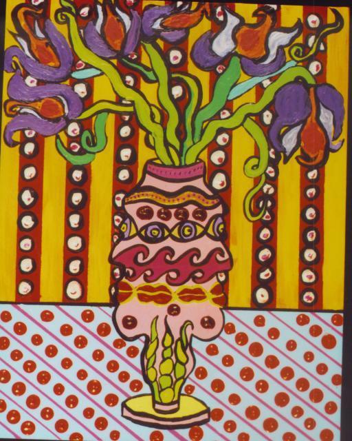 Jerry  Di Falco  'Gnostic Vase Of Rainbow And Wild Iris', created in 2007, Original Digital Art.