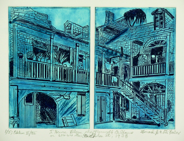 Artist Jerry  Di Falco. 'L Heure Bleue Chez Nouvelle Orleans' Artwork Image, Created in 2016, Original Digital Art. #art #artist