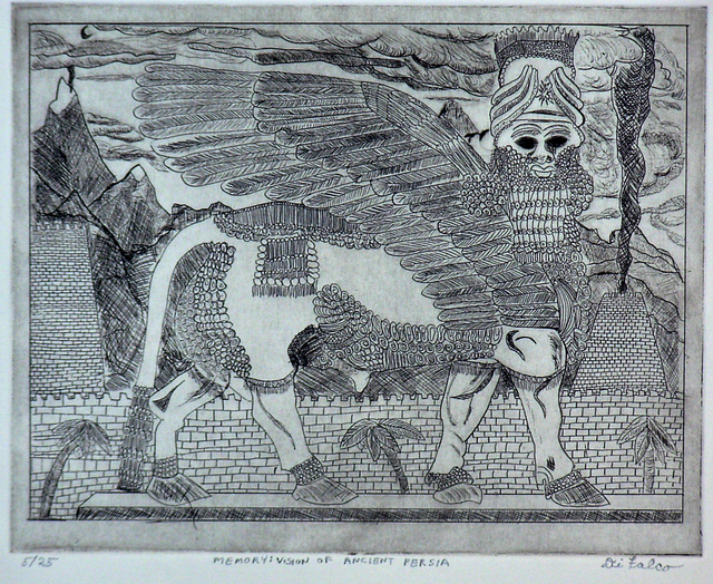 Jerry  Di Falco  'MEMORY Vision Of Ancient Persia', created in 2009, Original Watercolor.