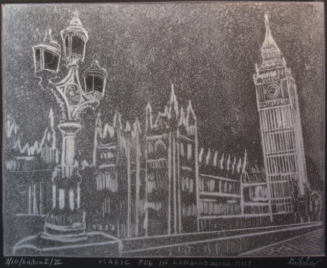 Artist Jerry  Di Falco. 'Magic Fog In Londons Silver Mist' Artwork Image, Created in 2012, Original Digital Art. #art #artist