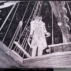 Jerry  Di Falco Artwork NOSFERATU UNDER NIGHT SKY, 2013 Etching, Movies