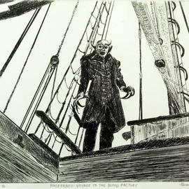 Jerry  Di Falco Artwork NOSFERATU Visit to the Blood Factory, 2013 Etching, Movies