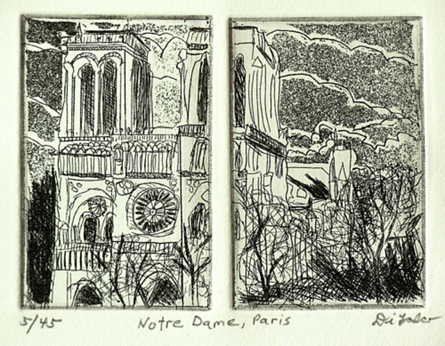 Artist Jerry  Di Falco. 'NOTRE DAME IN PARIS' Artwork Image, Created in 2011, Original Digital Art. #art #artist