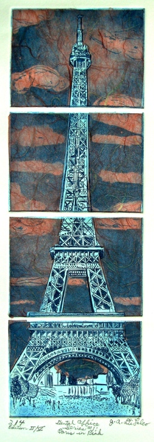 Artist Jerry  Di Falco. 'PARIS IN PINK' Artwork Image, Created in 2016, Original Digital Art. #art #artist