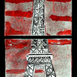 Paris in Black and Red By Jerry  Di Falco