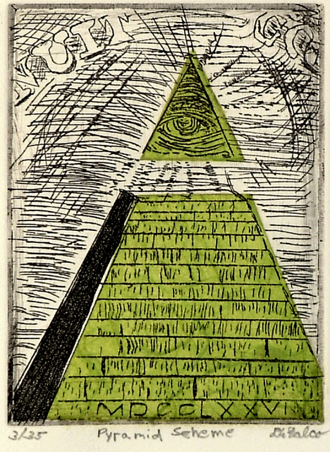Artist Jerry  Di Falco. 'Pyramid Scheme' Artwork Image, Created in 2011, Original Digital Art. #art #artist