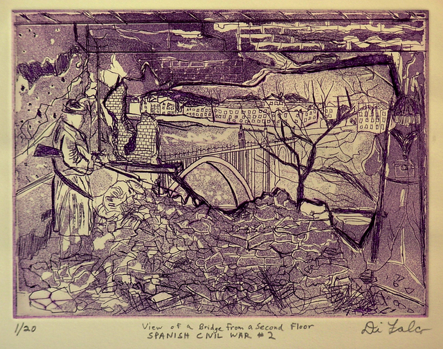 Jerry  Di Falco  'SPANISH CIVIL WAR', created in 2010, Original Watercolor.