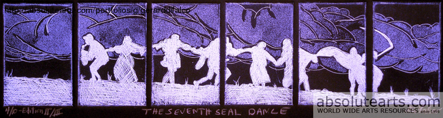 Artist Jerry  Di Falco. 'Seventh Seal Dance Black Edition' Artwork Image, Created in 2013, Original Digital Art. #art #artist