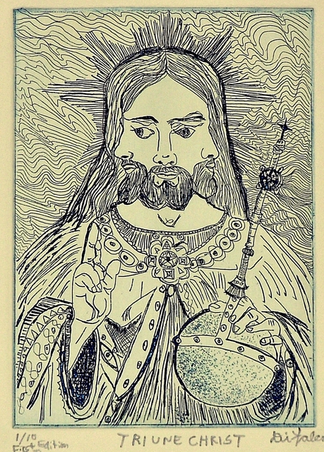 Artist Jerry  Di Falco. 'TRIUNE CHRIST' Artwork Image, Created in 2010, Original Digital Art. #art #artist