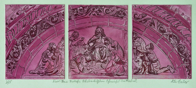 Jerry  Di Falco  ' The Philadelphia Episcopal Cathedral', created in 2016, Original Watercolor.