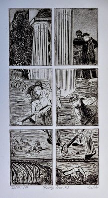 Jerry  Di Falco: 'dream of karoly 3', 2020 Intaglio, Famous People. Etching aEUR